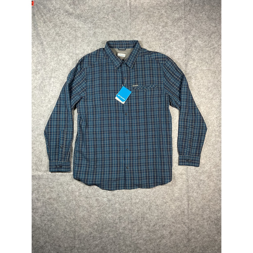 NWT Columbia Men's Long Sleeve Plaid Button Up Shirt XL/TG
